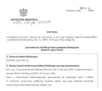 atest ministerstwa zdrowia