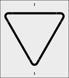 Droga podporządkowana szablon do malowania