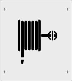 Hydrant wewnętrzny szablon do malowania znak