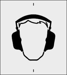 Ochrona słuchu uszu szablon do malowania