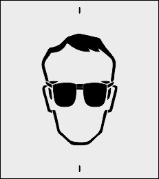 Ochrona oczu wzroku szablon do malowania