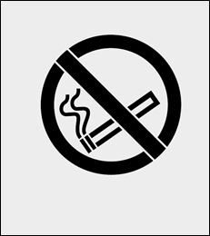 Zakaz palenia szablon do malowania