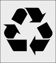 Recykling szablon do malowania znak