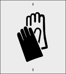 Rękawice ochronne szablon do malowania