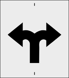 Rozjazd w lewo w prawo szablon do malowania