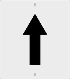 Strzałka prosto szablon do malowania
