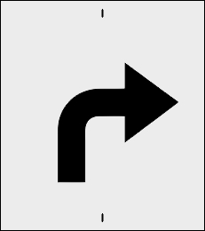 Skręt w prawo/lewo szablon do malowania