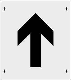 Strzałka na wprost szablon do malowania