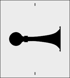 Sygnał dźwiękowy szablon do malowania znak