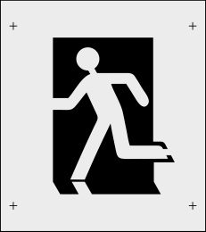 Wyjście ewakuacyjne szablon do malowania