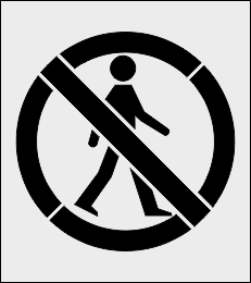 Zakaz ruchu pieszego szablon do malowania
