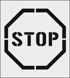 Szablon znaku STOP B-20 do oznaczeń