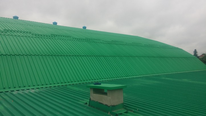 Preparat antykorozyjny, uszczelniający Elastometal RAL 6032 na dachu