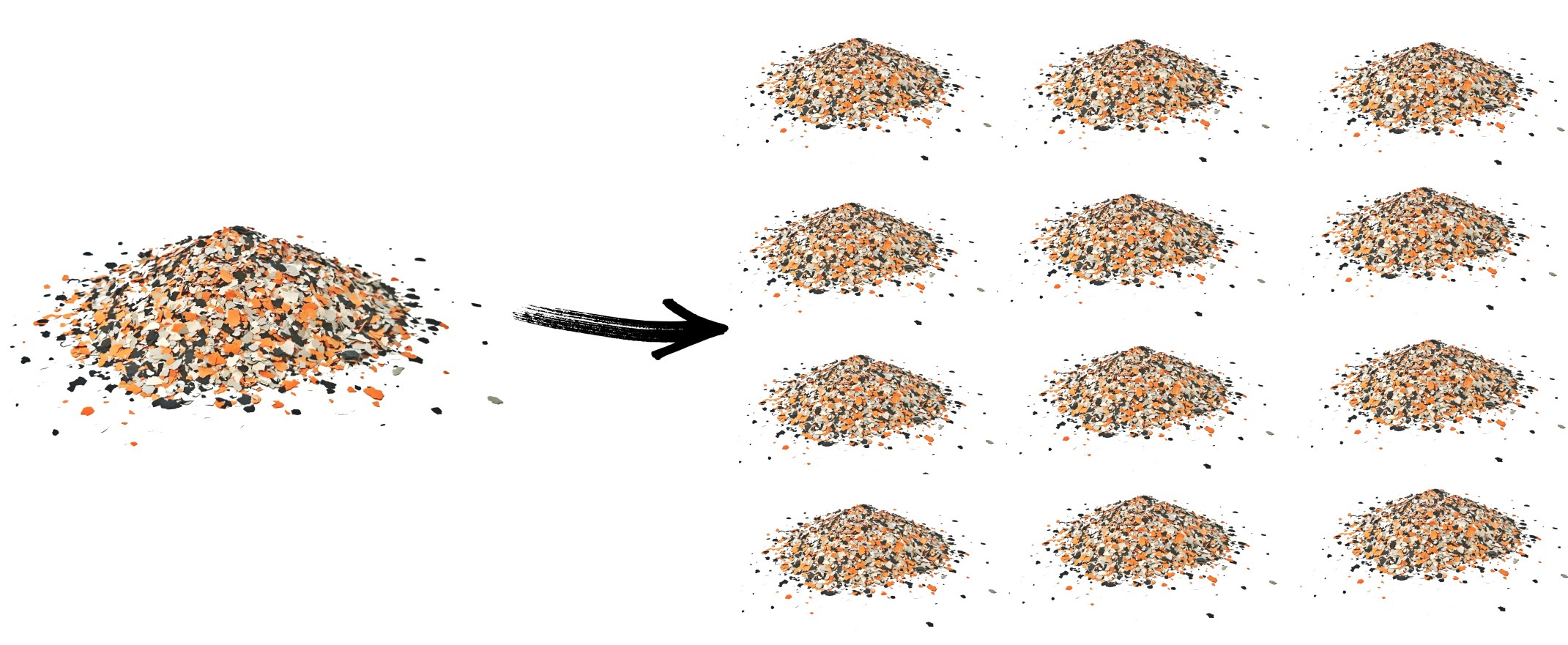 Jak stosować płatki?  Płatki dekoracyjne - podział na 12 części