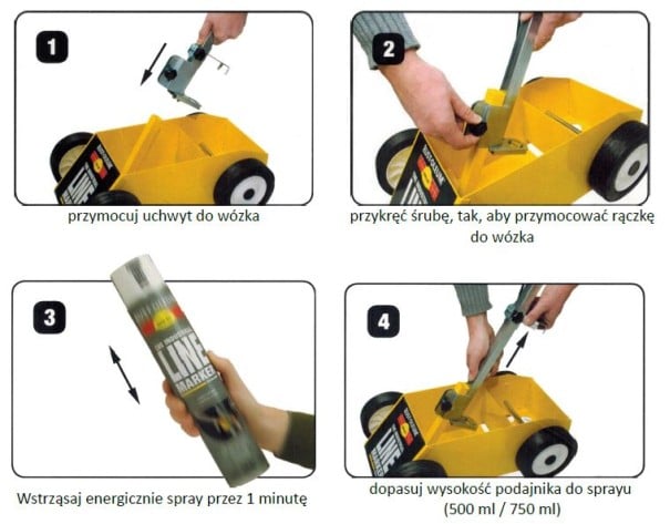 Wózek do malowania linii