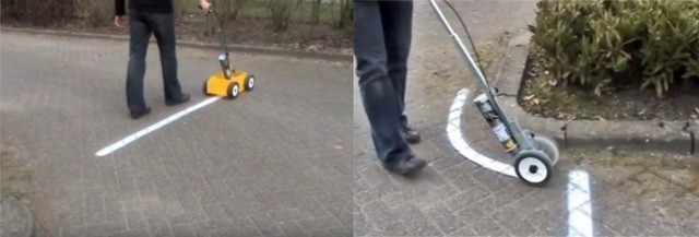 Spray do malowania linii Hard Hat na kostce brukowej