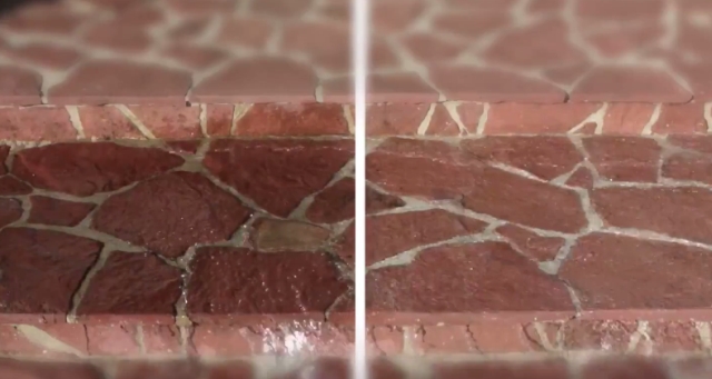 Najlepszy impregnat do kamienia Porównanie podłoża po aplikacji impregnatu