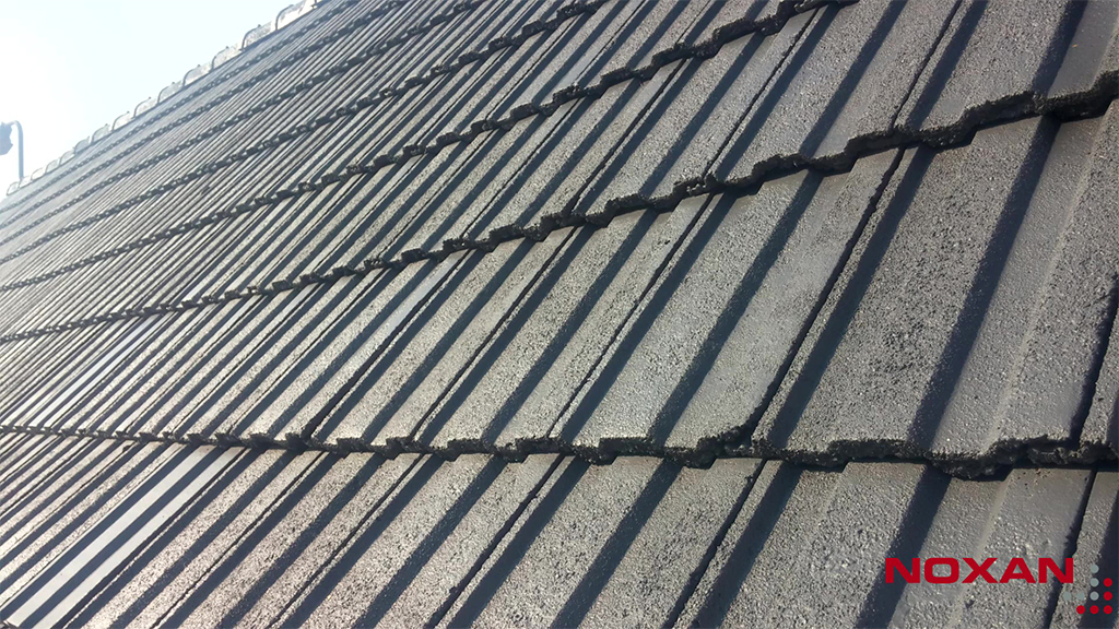 Dachówki po pomalowaniu