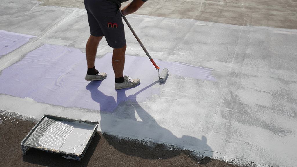 Aplikacja Elastodeck na włókninę