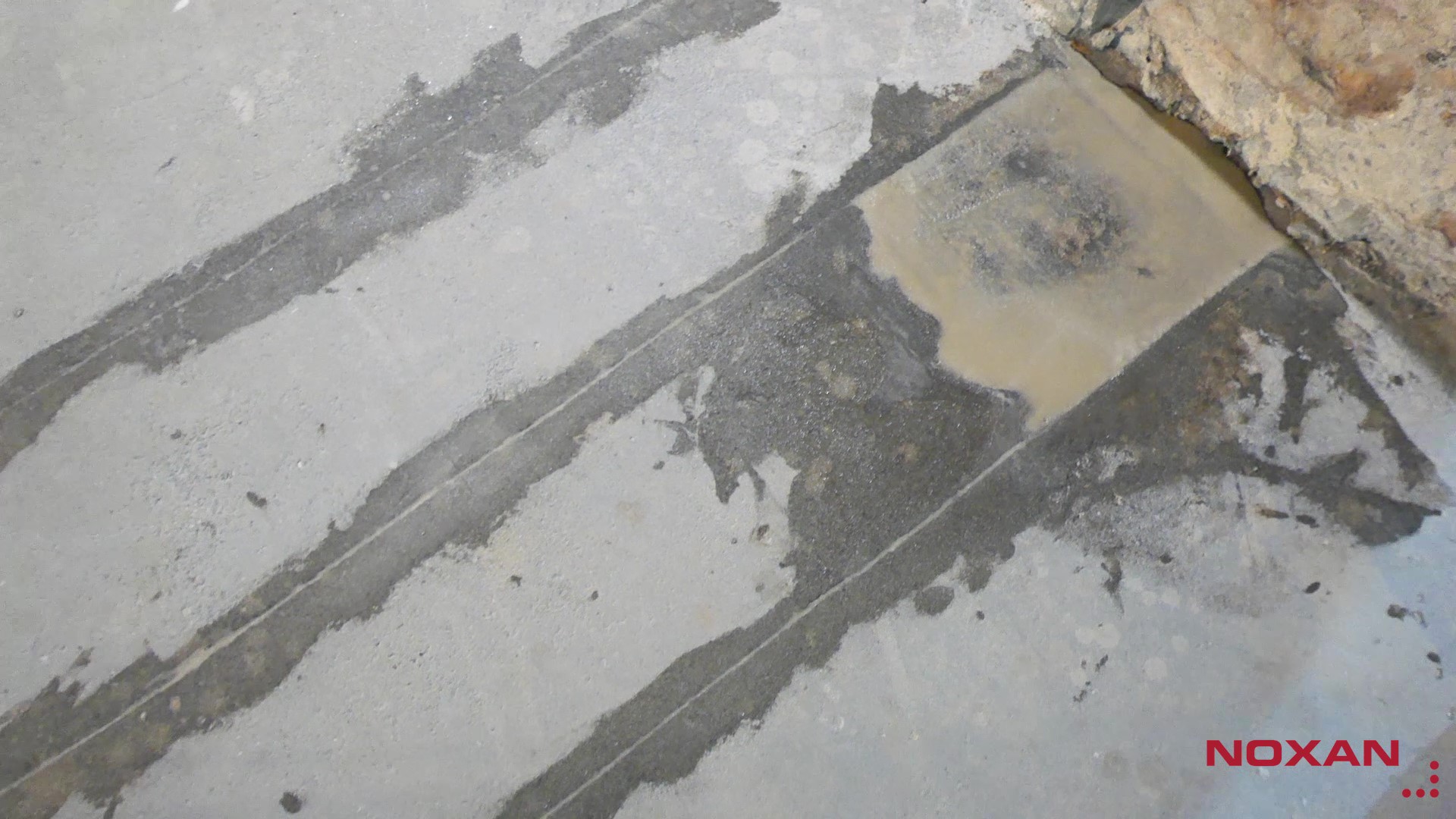 zaszpachlowane nierówności w betonie