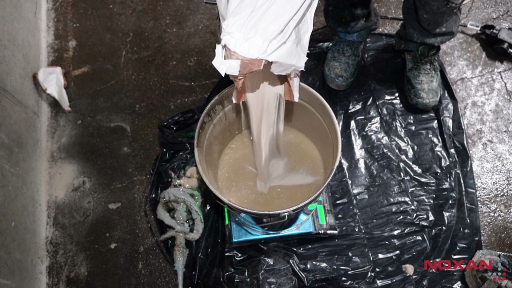 Dodawanie piasku kwarcowego