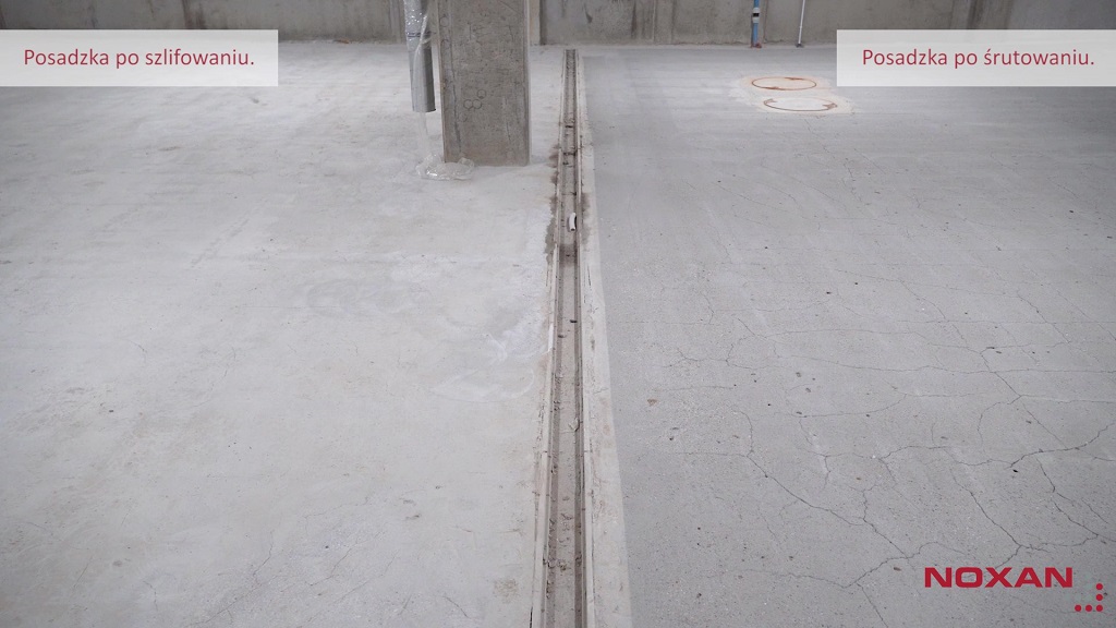 Posadzka po szlifowaniu i śrutowaniu