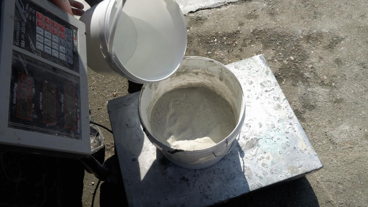 Cement Filler z piaskiem - mieszanie