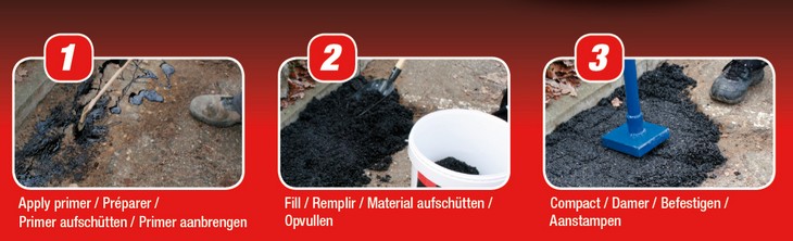 asfalt na zimno - szybka naprawa asfaltu