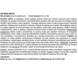 Farba odbijająca ciepło RD-Roof White Farba odbijająca ciepło RD-Roof White