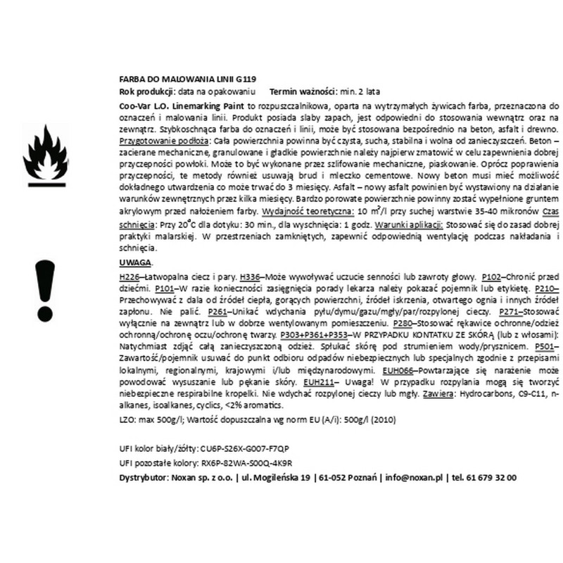 Coo-Var line paint G119 Coo-Var line paint G119