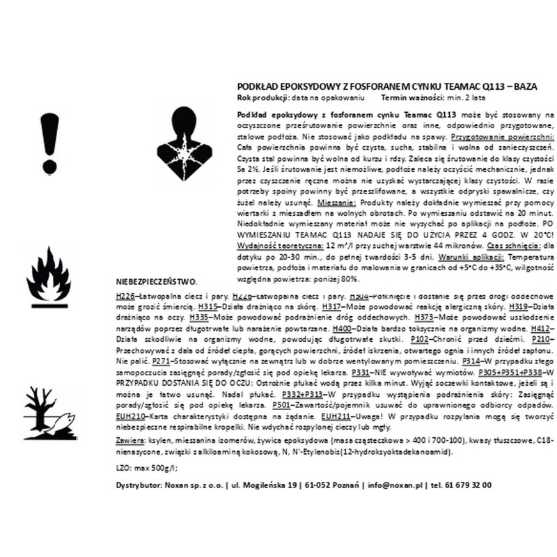Epoxy anti-corrosion primer Q113 Epoxy anti-corrosion primer Q113