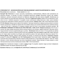 Nawierzchnia poliuretanowa - Hydrograff HP Nawierzchnia poliuretanowa - Hydrograff HP