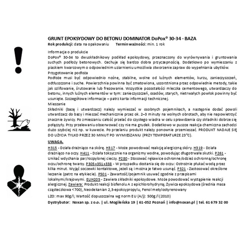 Zaprawa epoksydowa - Dominator DoPox® 30-34 + kwarc Zaprawa epoksydowa - Dominator DoPox® 30-34 + kwarc