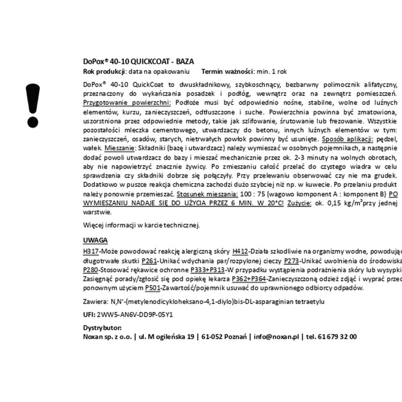 Paint for cold stores, freezers - DoPox® QuickCoat 40-10 - Noxan.pl Paint for cold stores, freezers - DoPox® QuickCoat 40-10 - Noxan.pl