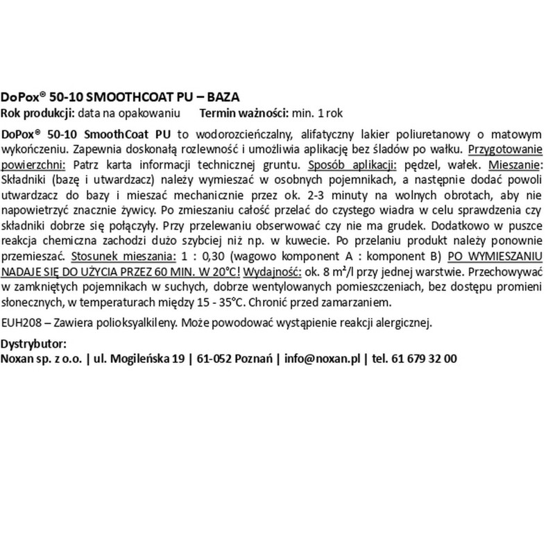 DoPox® SmoothCoat PU Matt 50-10 decorative varnish - Noxan.pl DoPox® SmoothCoat PU Matt 50-10 decorative varnish - Noxan.pl