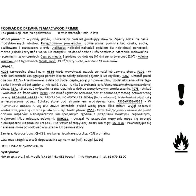 Wood primer - Teamac Wood Primer - Noxan.pl Wood primer - Teamac Wood Primer - Noxan.pl