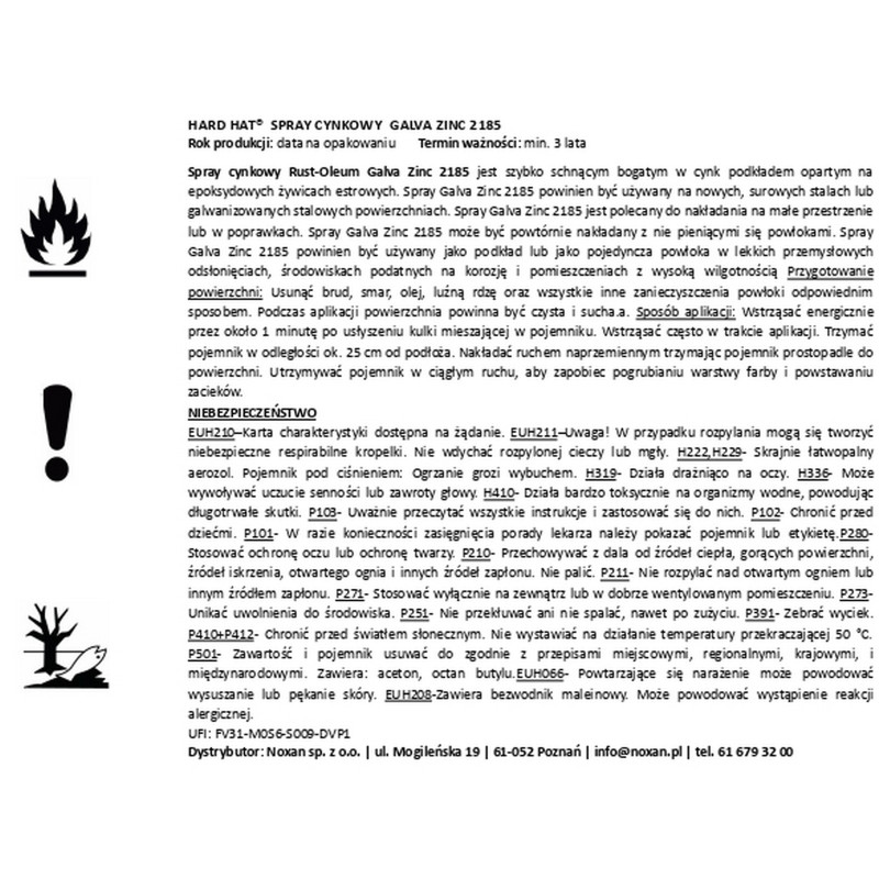 GALVA ZINC 2185 zinc spray - Noxan.pl GALVA ZINC 2185 zinc spray - Noxan.pl