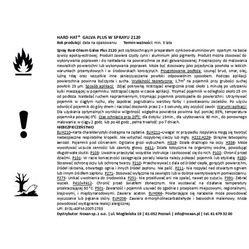 Spray on old galvanizing GALVA PLUS 2120 - Noxan.pl Spray on old galvanizing GALVA PLUS 2120 - Noxan.pl