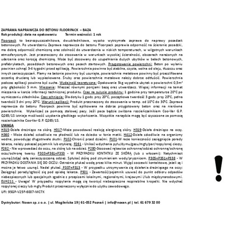 Mortar for concrete repair - FloorPack Mortar for concrete repair - FloorPack