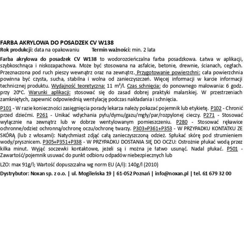 Acrylic paint for floors - W138 Acrylic paint for floors - W138