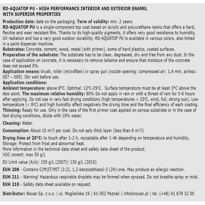 Eco-friendly line paint, odorless - RD-Aquatop PU Eco-friendly line paint, odorless - RD-Aquatop PU
