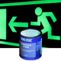 Glow-in-the-dark paint, at night Coo-Var Glow-in-the-dark paint, at night Coo-Var