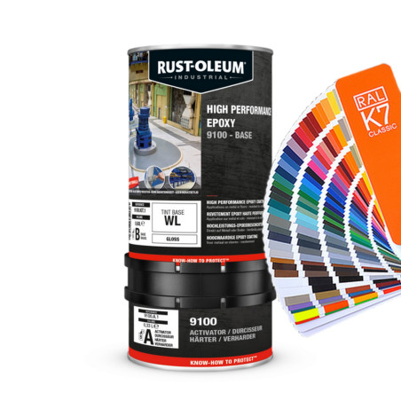 Farba epoksydowa Rust-Oleum 9100HS - kolory RAL z mieszalnika