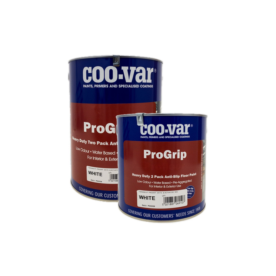 Coo-Var SureGrip Anti Slip Floor Paint - 5 Litre Grey For Concrete, Wood & Metal Surfaces